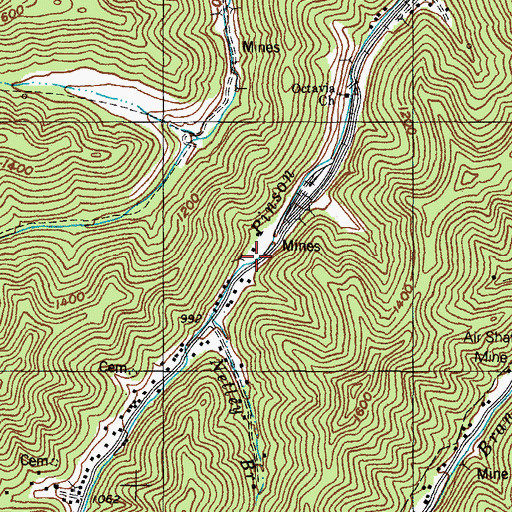 Topographic Map of Morcoal (historical), KY