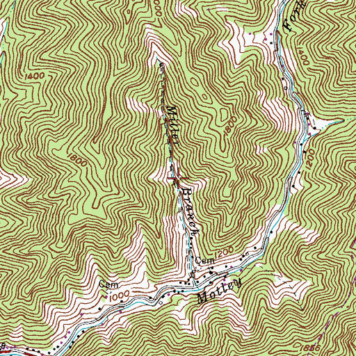 Topographic Map of Motley (historical), KY