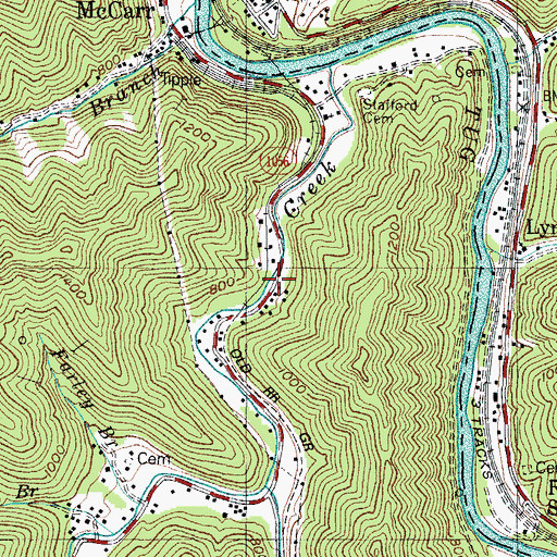 Topographic Map of New Alma Coal Camp (historical), KY