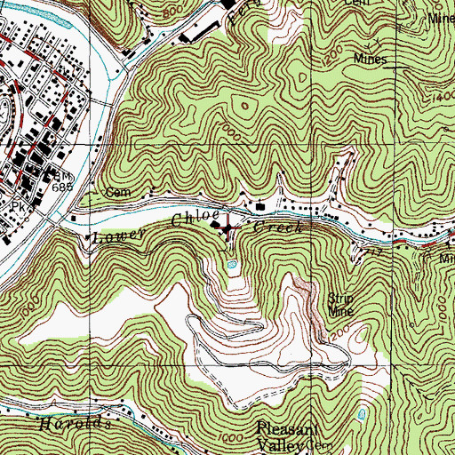Topographic Map of Pikeville Elementary School, KY