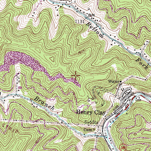 Topographic Map of Pine Grove Regular Baptist Church, KY