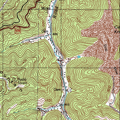Topographic Map of Pinson School (historical), KY