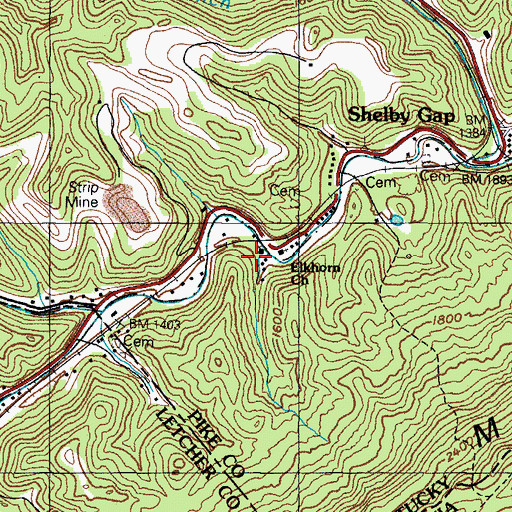 Topographic Map of Point Twenty Eight Bridge Railroad Stop (historical), KY