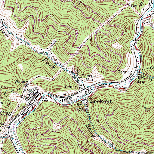 Topographic Map of Poor Bottom School (historical), KY