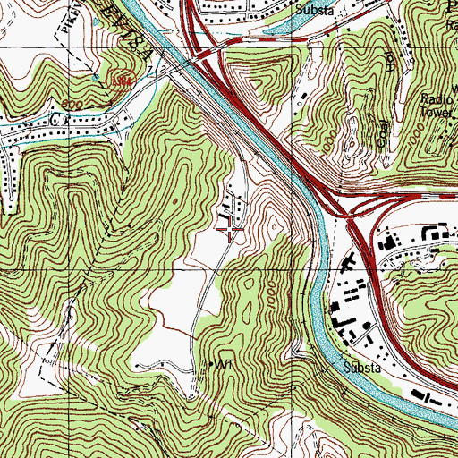 Topographic Map of Poor Farm, KY