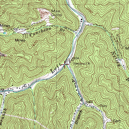 Topographic Map of Red Bud, KY