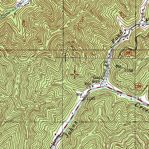Topographic Map of Red Bud Post Office (historical), KY