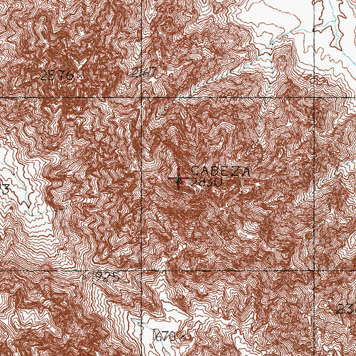Topographic Map of Cabeza Prieta Mountains, AZ