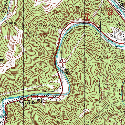 Topographic Map of Richam Post Office (historical), KY