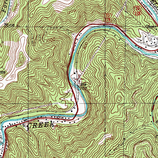 Topographic Map of Richam Railroad Station (historical), KY