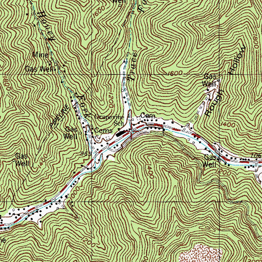 Topographic Map of Rowton Post Office (historical), KY