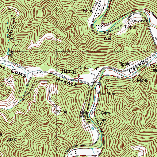 Topographic Map of Rural Post Office (historical), KY