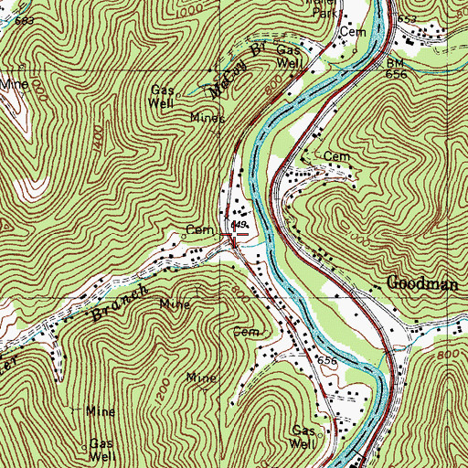 Topographic Map of Salter Branch School (historical), KY