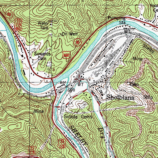 Topographic Map of Shelby Junction (historical), KY