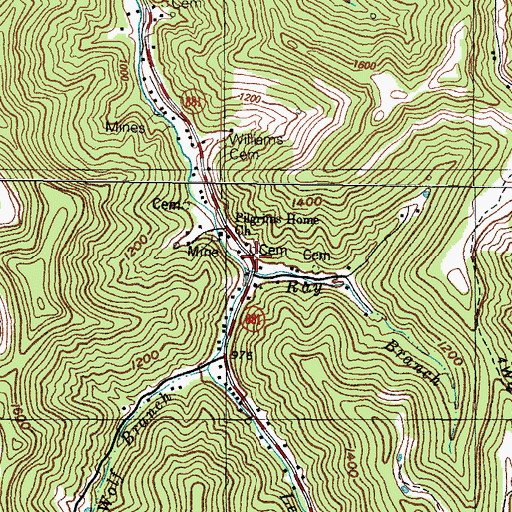 Topographic Map of Sidney Post Office (historical), KY