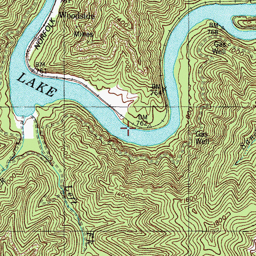 Topographic Map of Sims Creek School (historical), KY