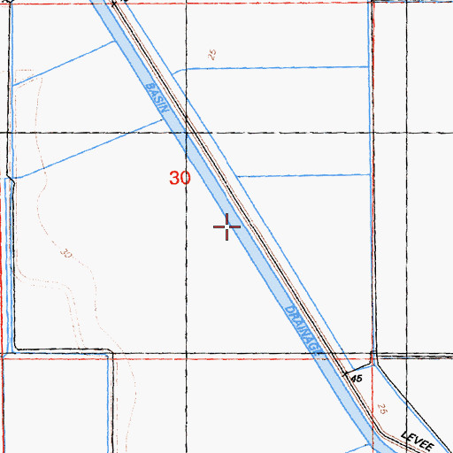 Topographic Map of Colusa Basin Drainage Canal, CA