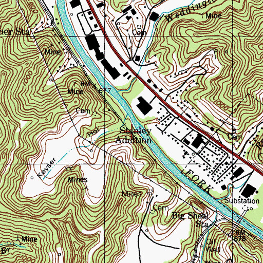 Topographic Map of Stanley (historical), KY