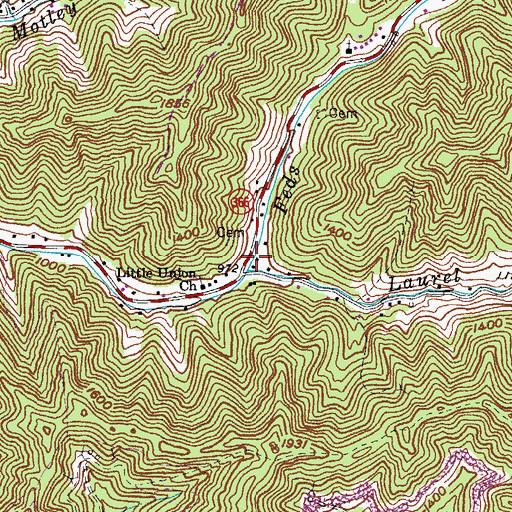 Topographic Map of Steele Post Office (historical), KY