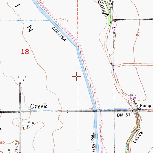 Topographic Map of Colusa Trough, CA