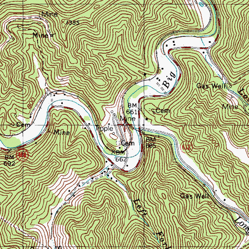 Topographic Map of Stepp Cemetery, KY