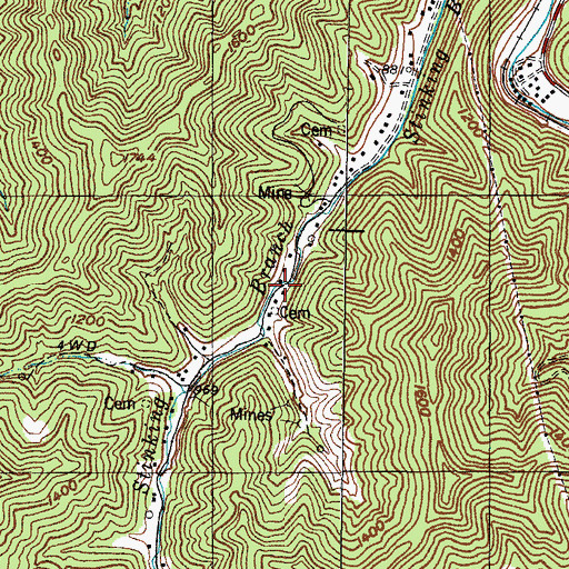 Topographic Map of Stinking Branch School (historical), KY
