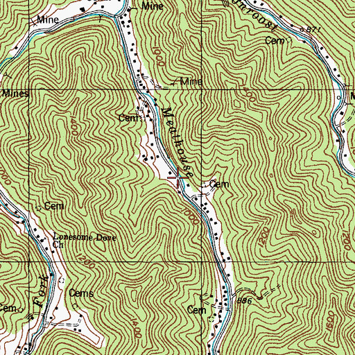 Topographic Map of Stratton Post Office (historical), KY