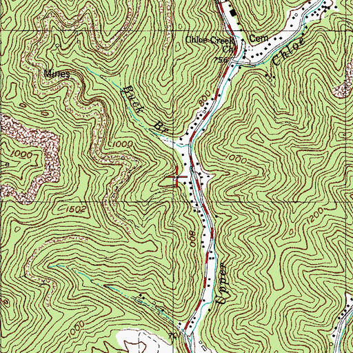 Topographic Map of Sulpher Spring, KY