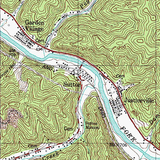 Topographic Map of Sulton Post Office (historical), KY