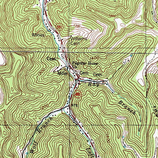 Topographic Map of Tom Ray (historical), KY