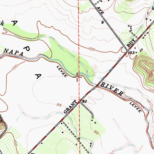 Topographic Map of Conn Creek, CA