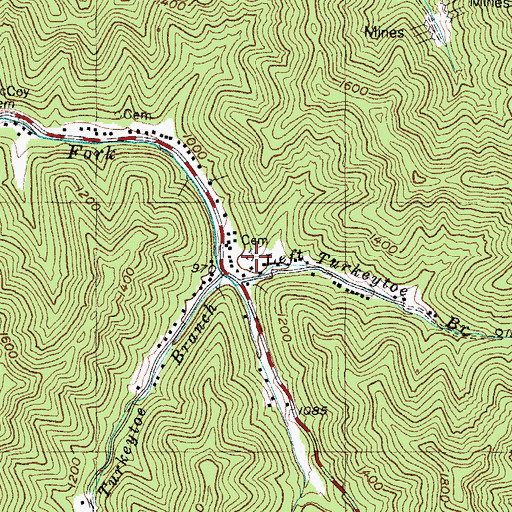 Topographic Map of Turkey Foot, KY