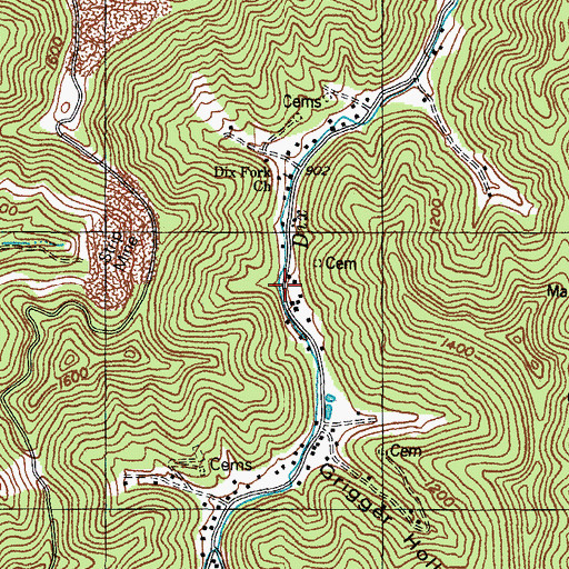 Topographic Map of Upper Dick (historical), KY