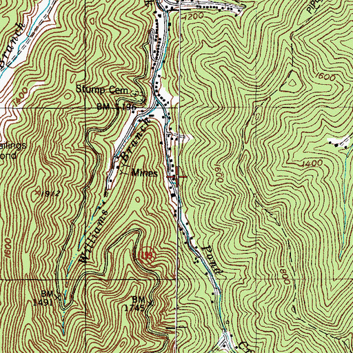 Topographic Map of Upper McVeigh School (historical), KY