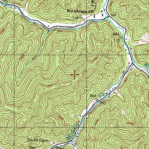 Topographic Map of Upper Turkey (historical), KY