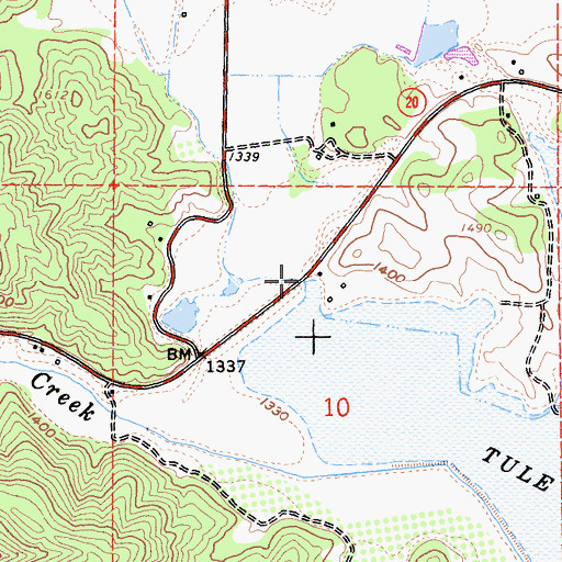 Topographic Map of Cooper Creek, CA