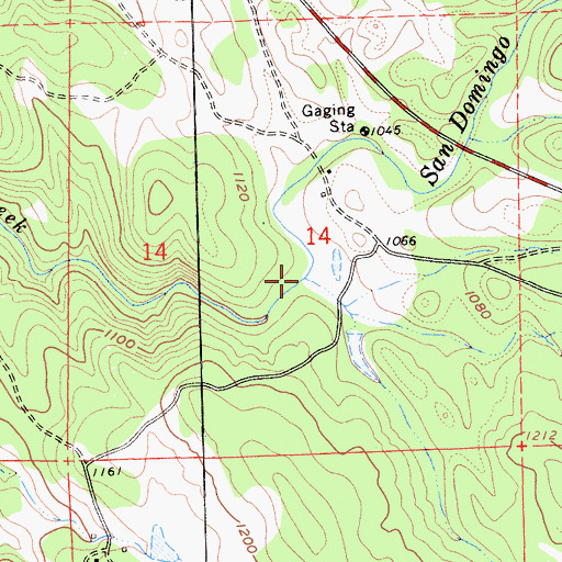 Topographic Map of Coopers Creek, CA