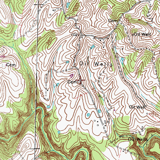 Topographic Map of Kegley Cemetery, KY