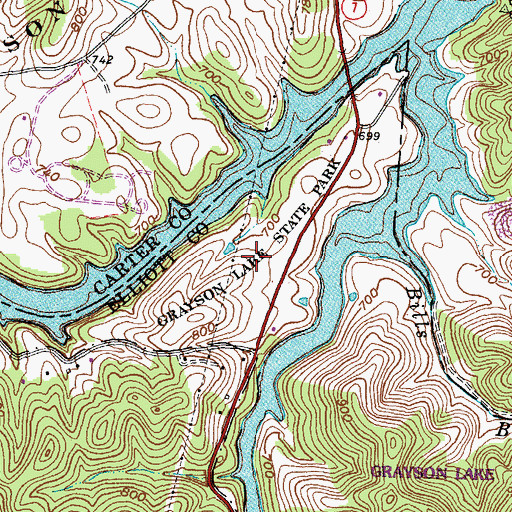 Topographic Map of Horton Flat, KY