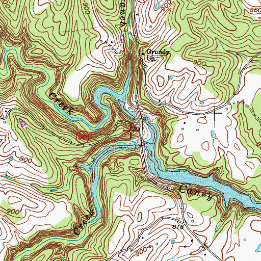 Topographic Map of Kentucky Gap, KY