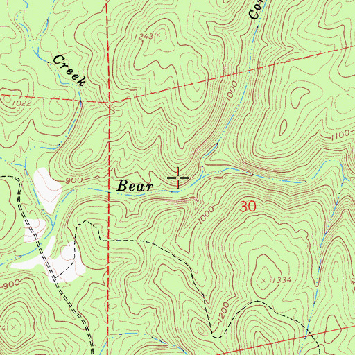 Topographic Map of Corbet Creek, CA