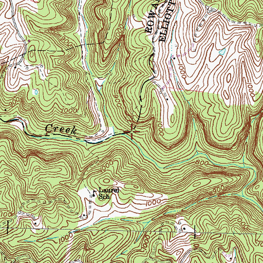 Topographic Map of Fannin Valley (historical), KY