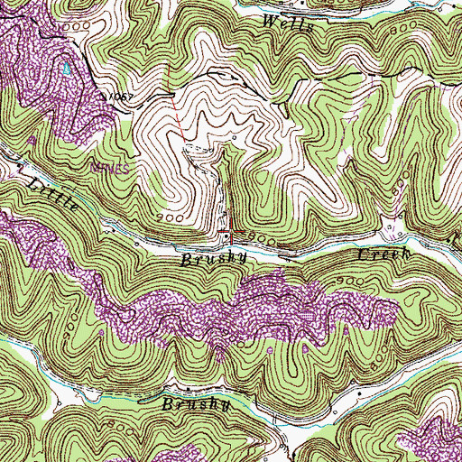 Topographic Map of Gomez (historical), KY