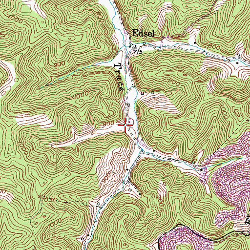 Topographic Map of Blevins Post Office (historical), KY