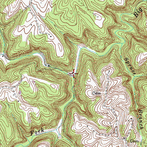 Topographic Map of Conn Post Office (historical), KY