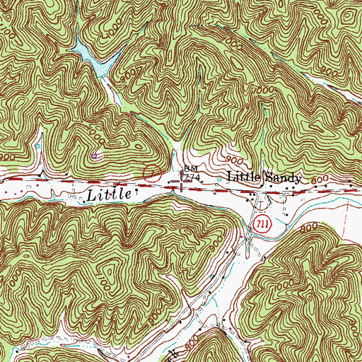 Topographic Map of Guss Post Office (historical), KY