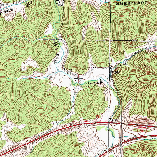 Topographic Map of Lower Wilson School (historical), KY