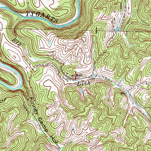 Topographic Map of Cliffdale School (historical), KY