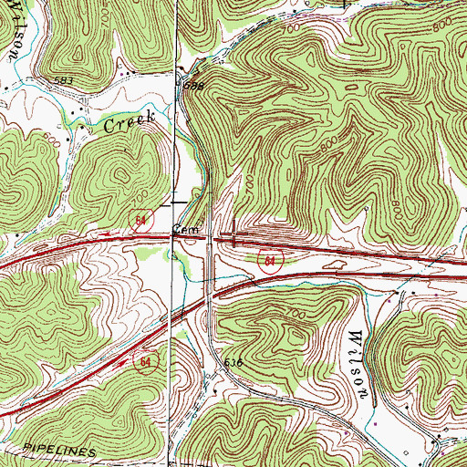 Topographic Map of Community Church (historical), KY
