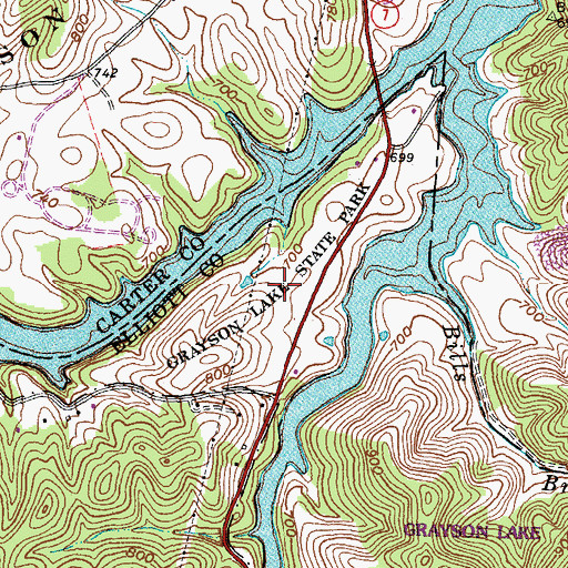 Topographic Map of Horton Flat, KY